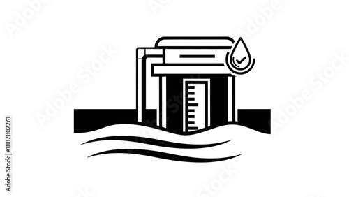 Inkjet Printer with Water Droplet.