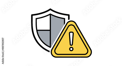 A yellow triangle warning sign featuring a black exclamation mark is isolated on a white background as a safety symbol for caution and potential road hazard risk
