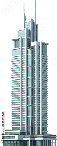 Burj Khalifa skyscraper Dubai city landmark.