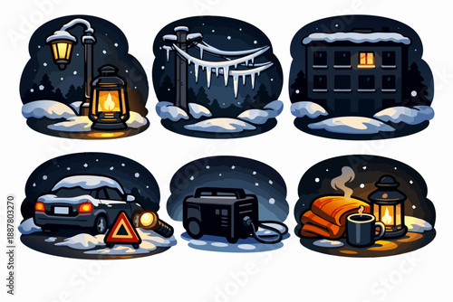 Winter power outage problems, blackout preparation, and emergency kit essentials