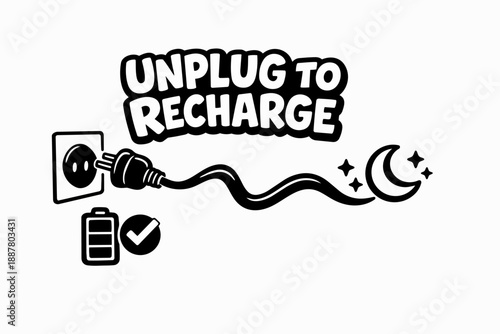 Unplugging from digital life to recharge personal energy, rest, and wellness