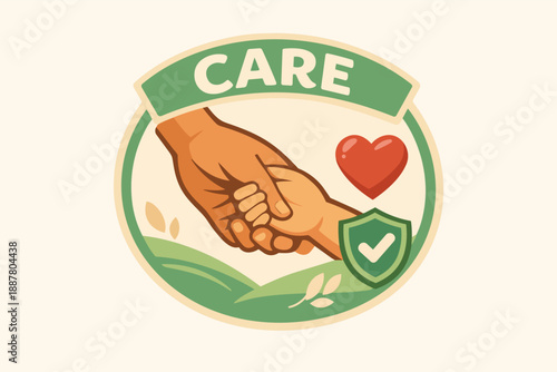 Holding hands illustrating care, protection, and support between adult and child