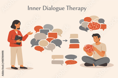 Psychotherapy session for inner dialogue therapy, improving mental clarity