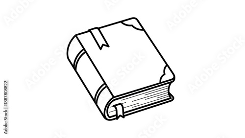 A leather bound book.