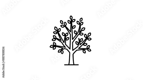 Simple line drawing of a tree.