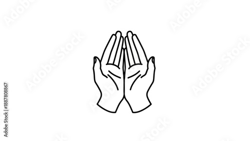 Hands Together in Prayer Position.