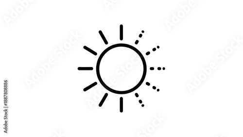 Simple Sun Icon Design Element.
