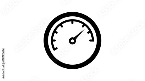 Speedometer gauge with dial indicator.