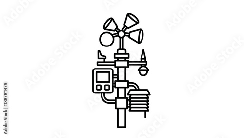 Industrial Weather Station Control Panel.