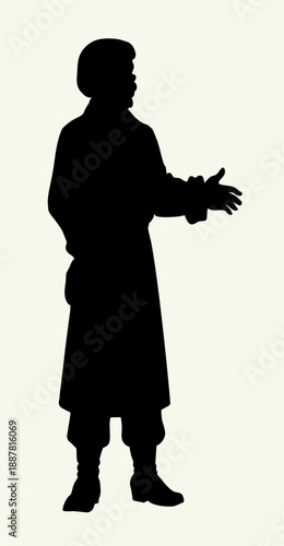 Vector illustration of a man in a Ukrainian costume.