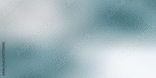 Shiny silver foil texture. Soft blue foil glass texture background. Abstract gradient bright light reflection and shiny rough texture surface. Glass effect background