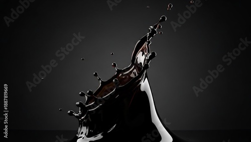 Violin transforming into liquid motion with splashes.