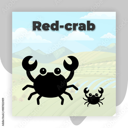 Crab-silhouette, crab-vector, crab-icon, crab-outline, crab-shape, crustacean-silhouette