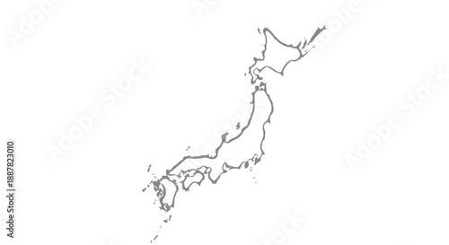 Vector map of Japan
