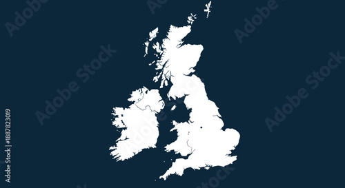 United Kingdom map vector illustration