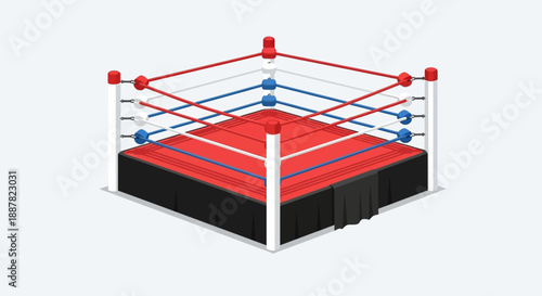 Wrestling Ring Vector Illustration