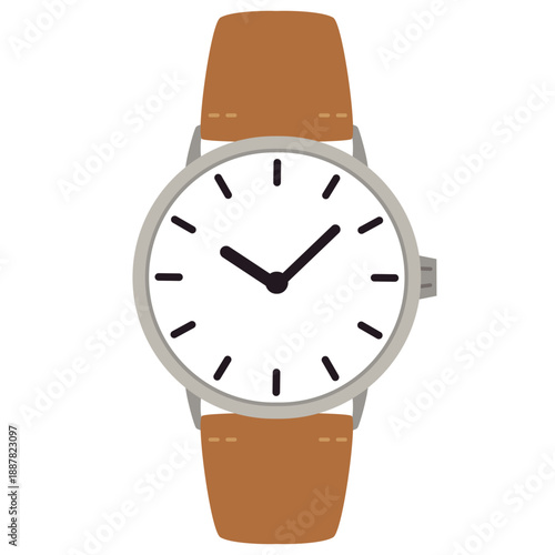 シンプルな腕時計のイラスト