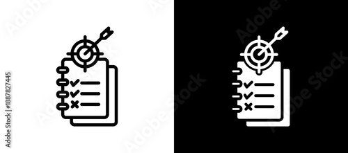 Goal whiteblack icon