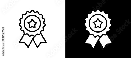 Medal whiteblack icon