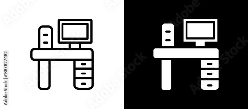 Workplace whiteblack icon