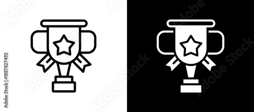 Trophy whiteblack icon