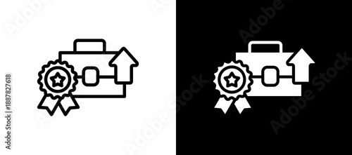 Career Promotion whiteblack icon