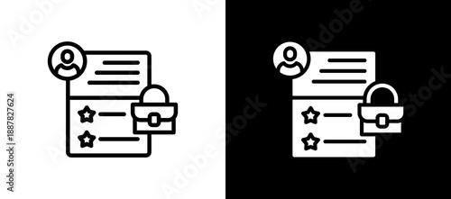 Portofolio whiteblack icon