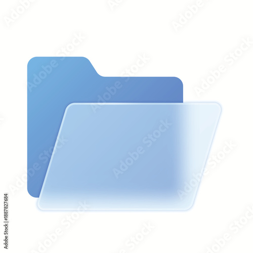 A blue folder icon with a document peeking out