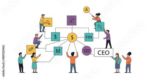 Centralized Business Model: Team collaboration and strategic optimization of corporate workflow hierarchy