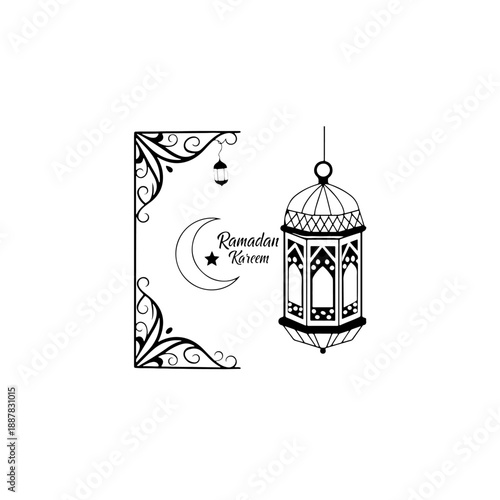ramadan kareem vector set logo to welcome ramadan holy month of muslims template