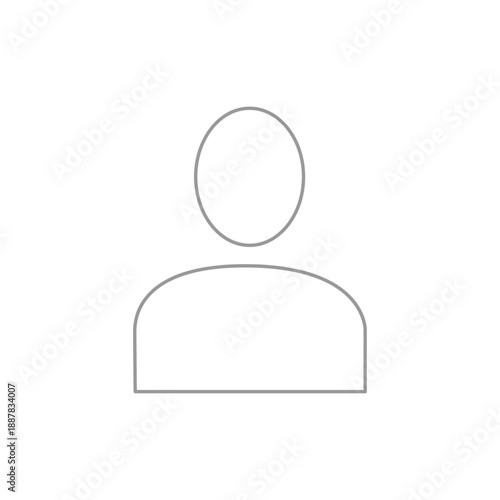 Vector flat illustration in grayscale. Avatar, user profile, person icon, gender neutral silhouette, profile picture. Suitable for social media profiles, icons, screensavers and as a template.