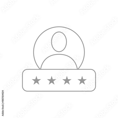 Vector flat illustration in grayscale. Avatar, user profile, person icon, gender neutral silhouette, profile picture. Suitable for social media profiles, icons, screensavers and as a template.