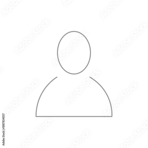Vector flat illustration in grayscale. Avatar, user profile, person icon, gender neutral silhouette, profile picture. Suitable for social media profiles, icons, screensavers and as a template.