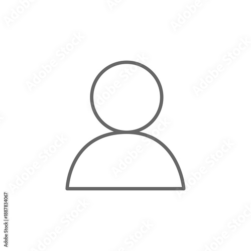 Vector flat illustration in grayscale. Avatar, user profile, person icon, gender neutral silhouette, profile picture. Suitable for social media profiles, icons, screensavers and as a template.