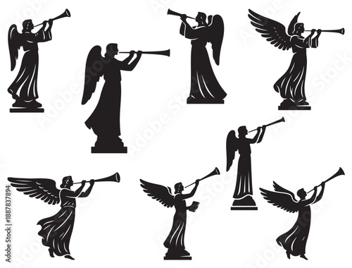 ANGEL MORONI WITH TRUMPET SILHOUETTE