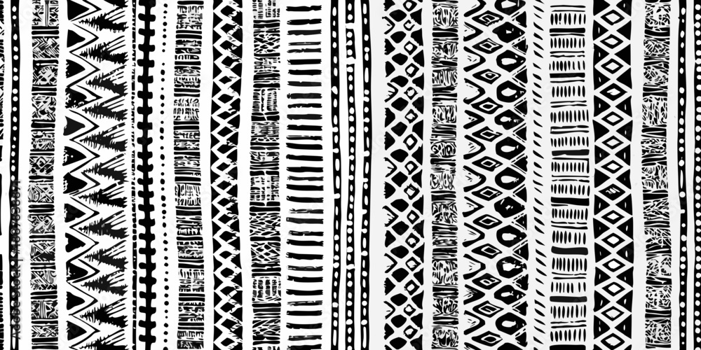 © Piku - Striking black and white geometric patterns create a bold and artistic background