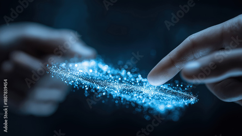 Wallpaper Mural Business technology with hands using mobile payments networking and online shopping features Torontodigital.ca