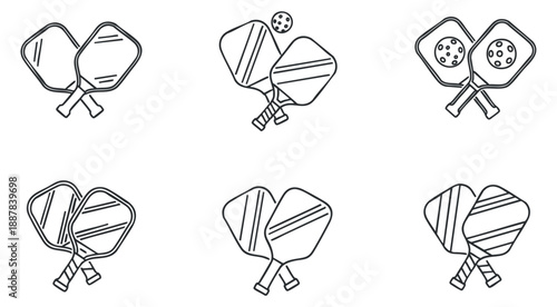 A collection of ice cream cones with various flavors in minimalist black and white vector style, perfect for dessert menus and branding