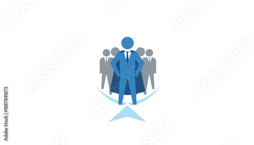 Business Leadership Team Vector Illustration