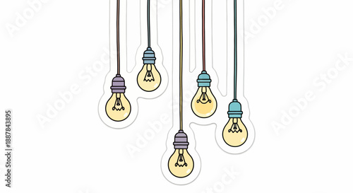 Hanging Light Bulbs with Cords.