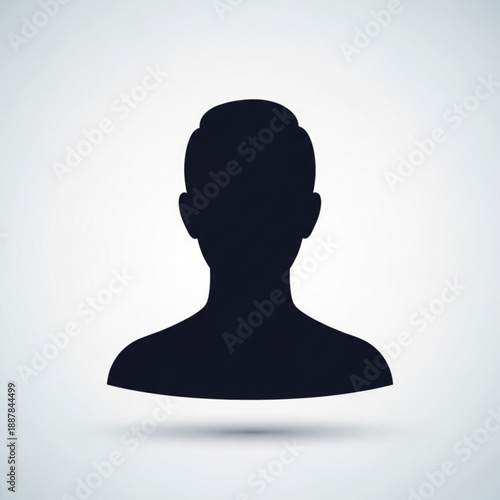 Black silhouette of a persons head and shoulders
