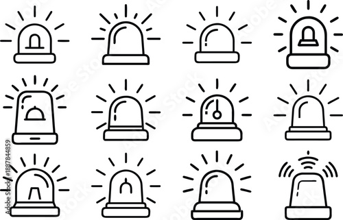 Police emergency alert notification icon vector illustration, flat design law enforcement badge sign for app and web