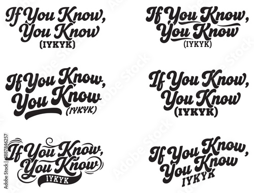 IF YOU KNOW YOU KNOW TYPOGRAPHY
