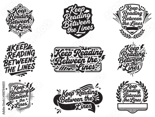  KEEP READING BETWEEN THE LINES TYPOGRAPHY