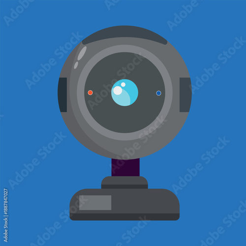 Video Surveillance Camera Security Monitoring Illustration