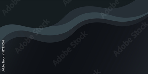 Dark gray dynamic abstract vector background with shadow, blend wavy line, and simple design. Creative premium gradient. smart design 3d cover of business design.Eps10 vector