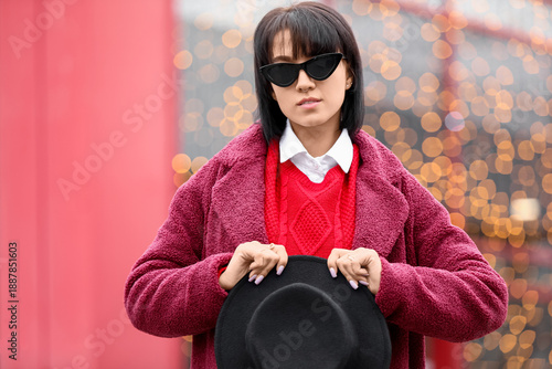 Beautiful young woman with ...