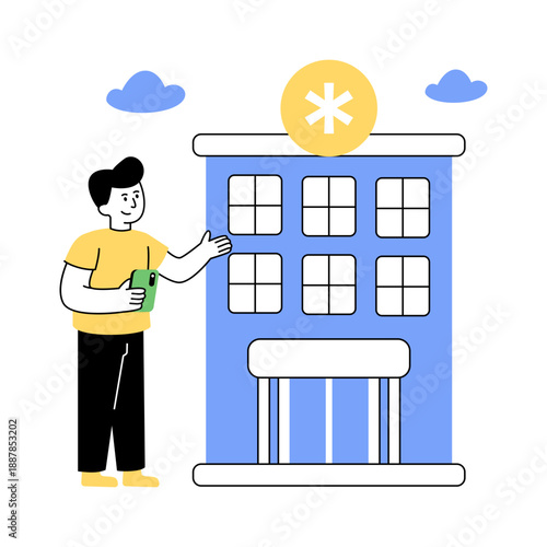 Modern design illustration of hospital