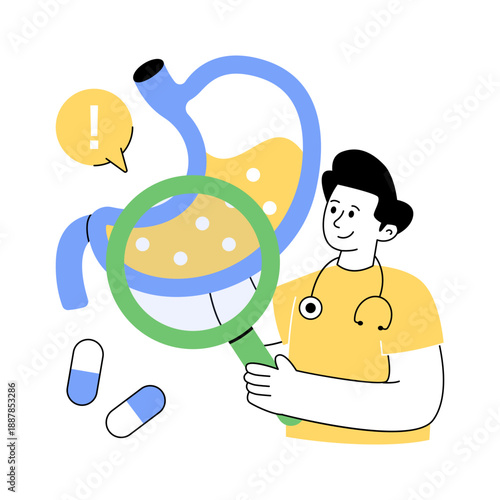 Premium download illustration of stomach diagnosis 