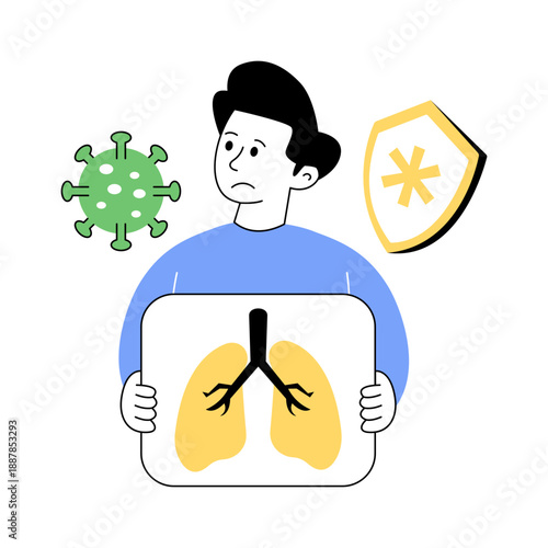Premium download illustration of lungs protection 